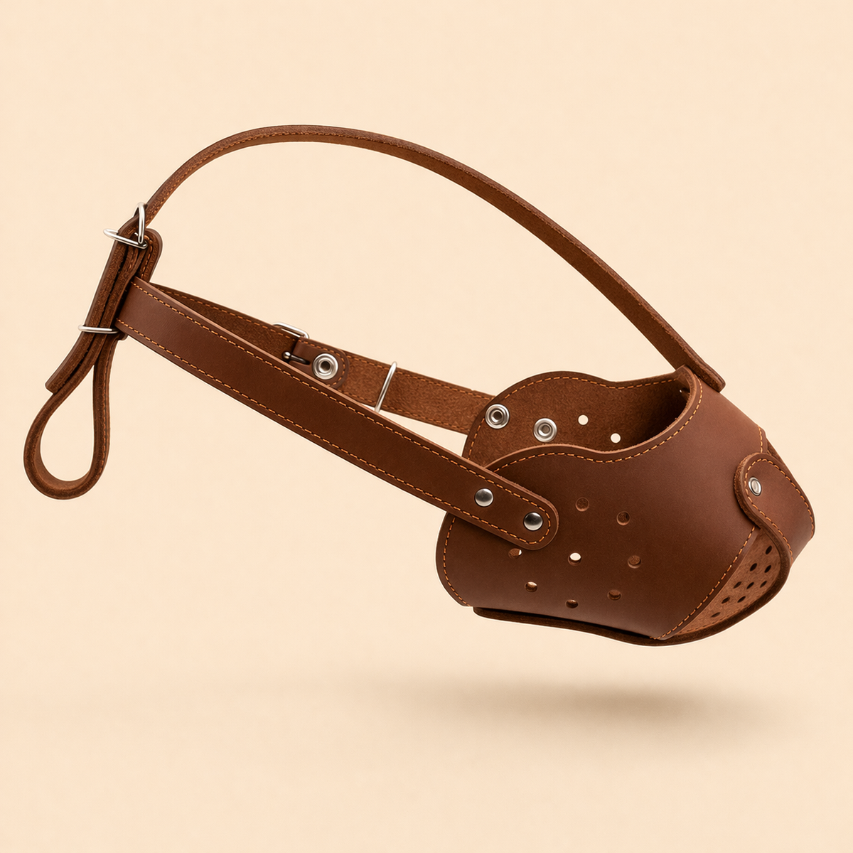 Leather Dog Muzzle — Bull Terrier