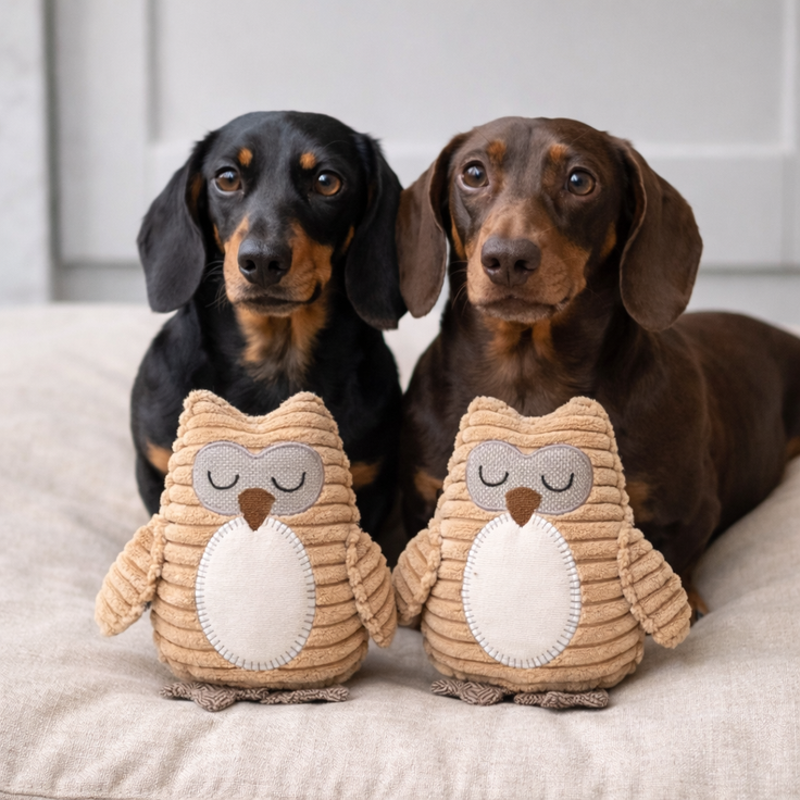 ECO Plush Dog Toy — Owl