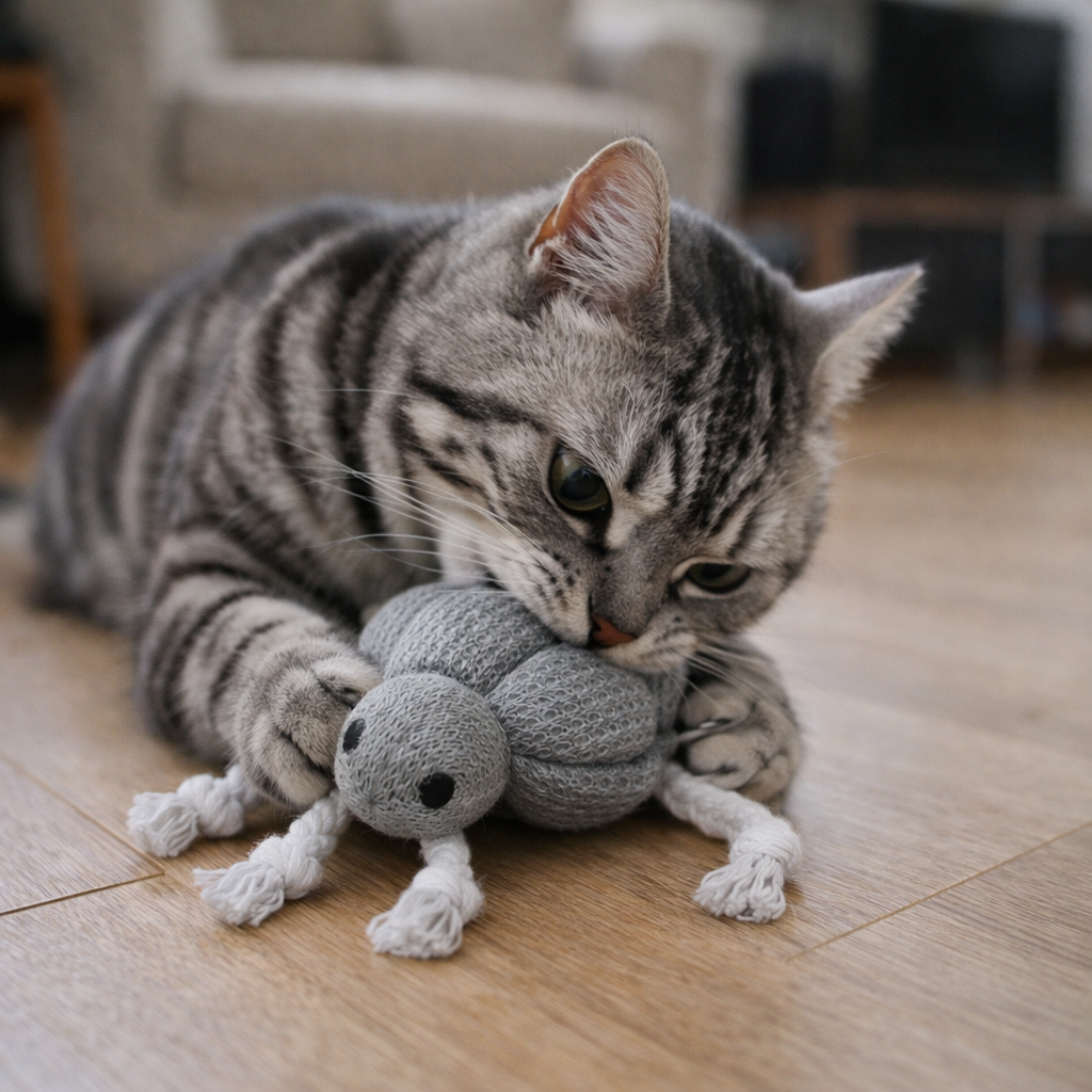 Turtle toy with catnip