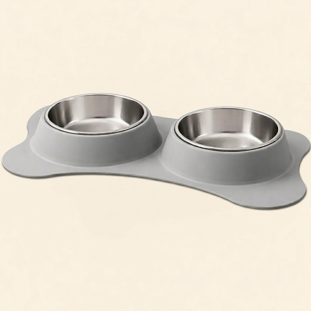 Pet Bowls with Silicone Mat