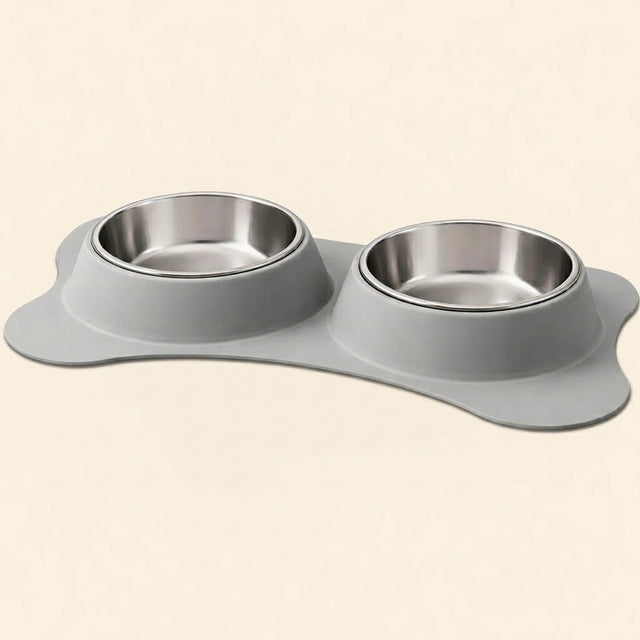 Pet Bowls with Silicone Mat