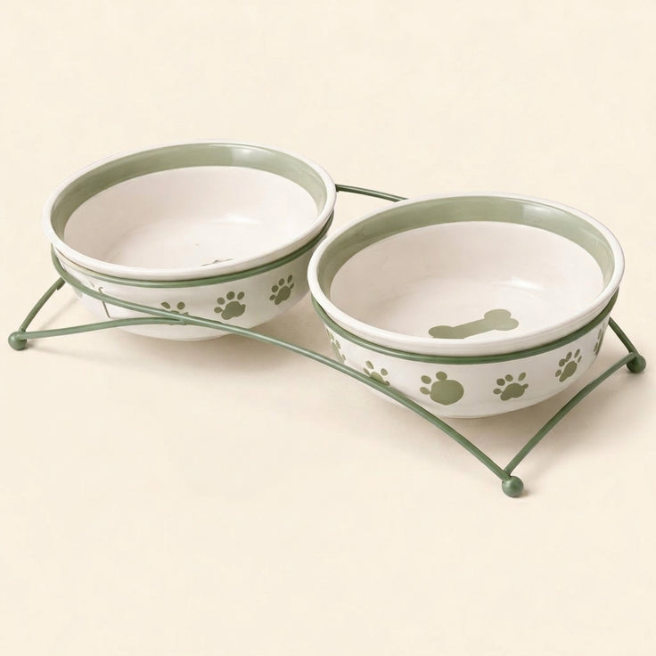 Ceramic Pet Bowls Stand
