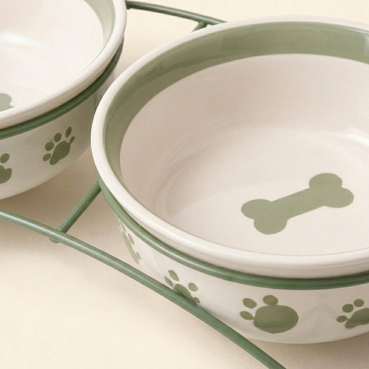 Ceramic Pet Bowls Stand