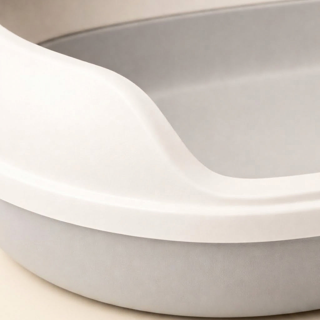 XXL High-Sided Open Cat Litter Box with Scoop — Hop-In Design