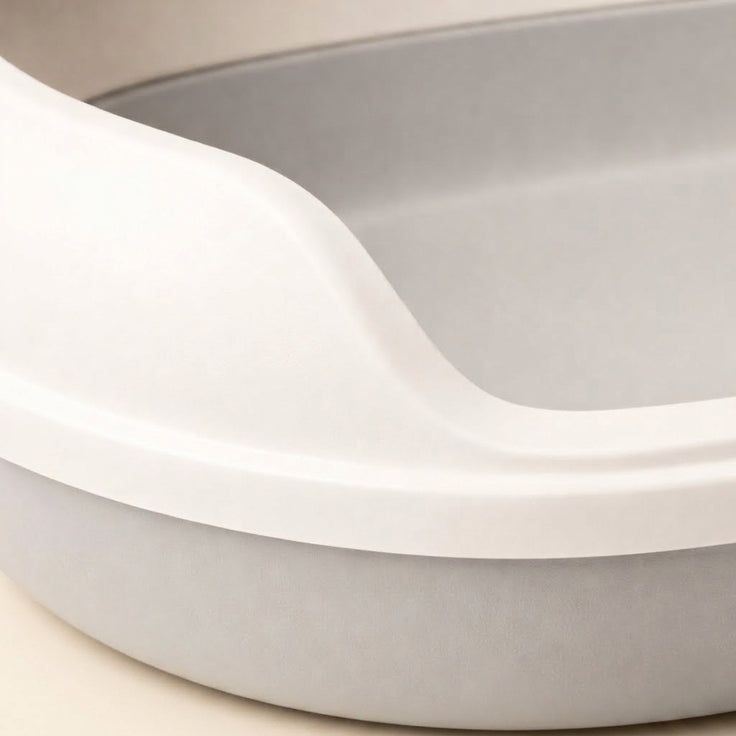 XXL High-Sided Open Cat Litter Box with Scoop — Hop-In Design