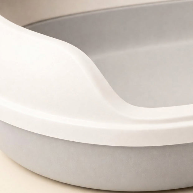 XXL High-Sided Open Cat Litter Box with Scoop — Hop-In Design