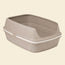 Open Cat Litter Tray with Removable Rim