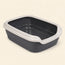 Open Cat Litter Tray with Rim