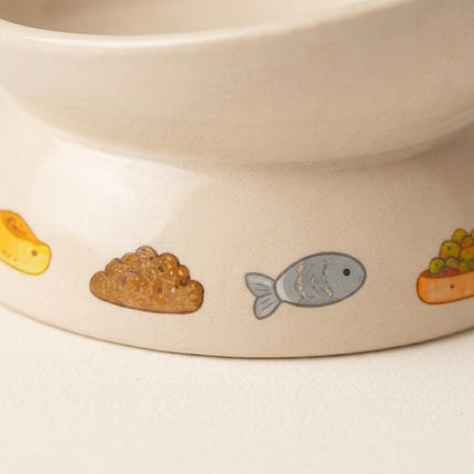 Ceramic Cat Bowl Stand