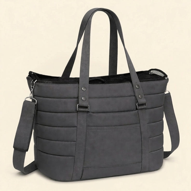 Quilted dog carrier bag