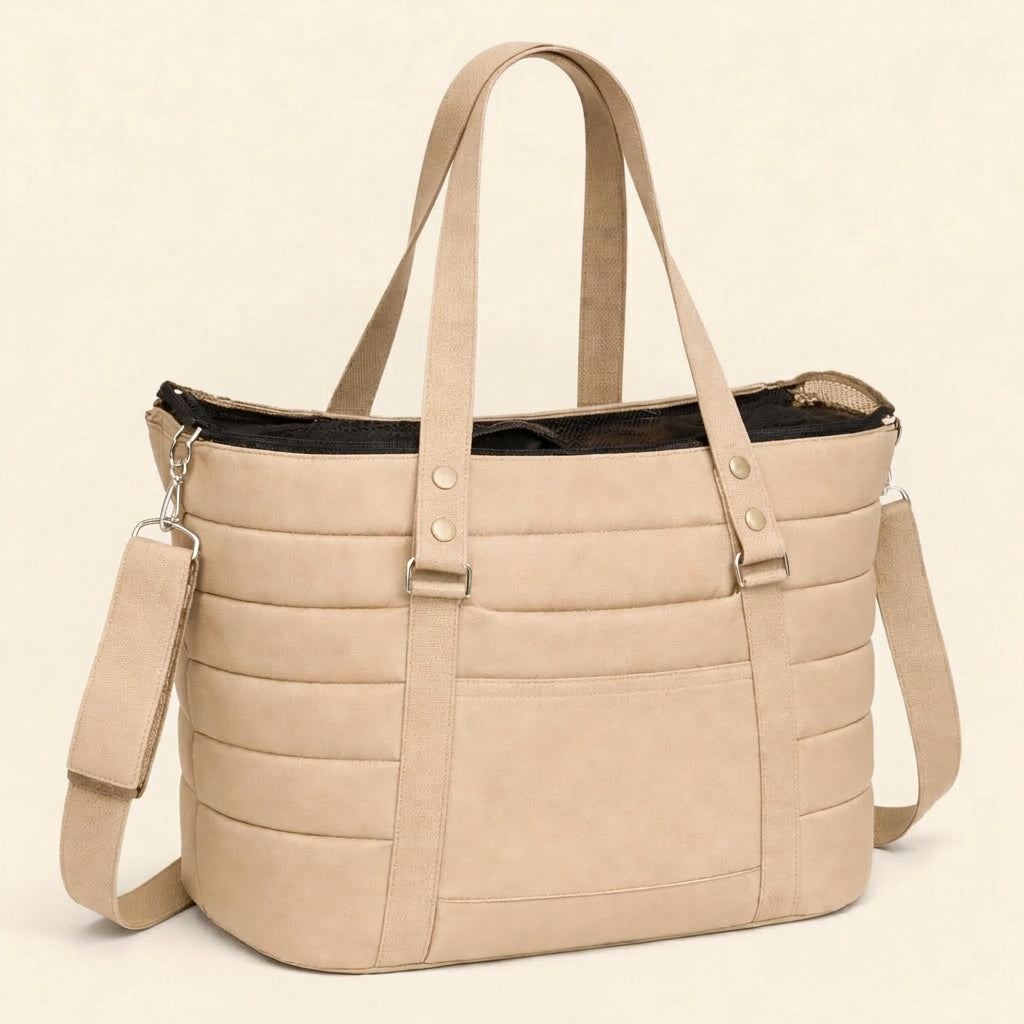 Quilted dog carrier bag
