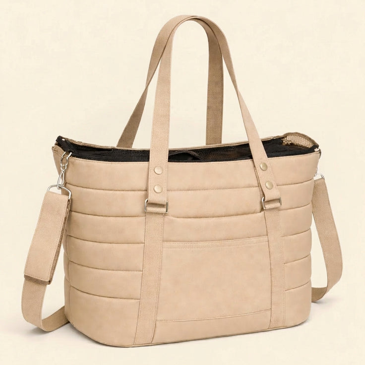 Quilted dog carrier bag