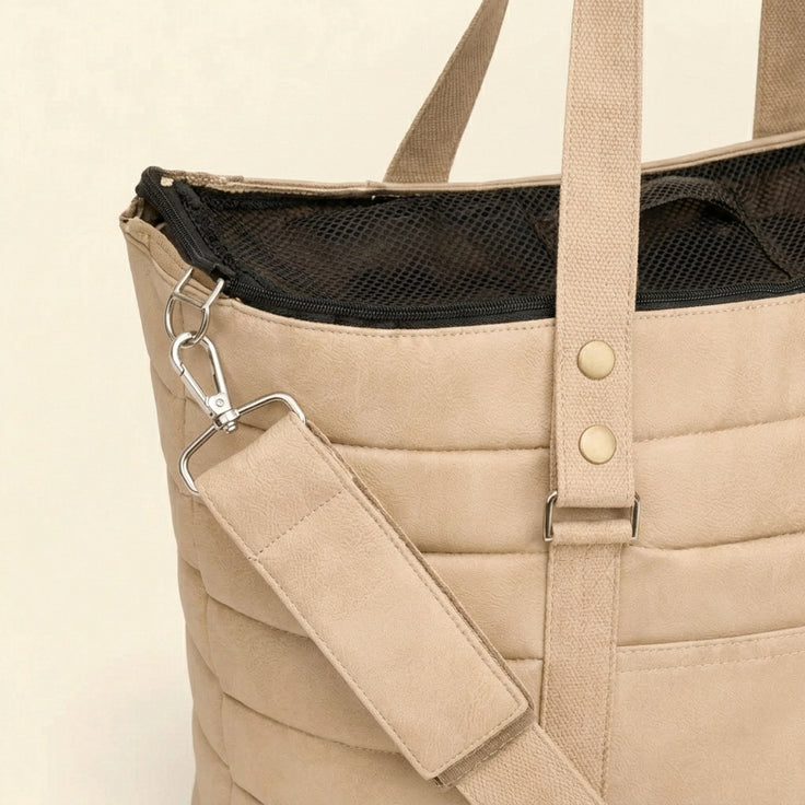 Quilted dog carrier bag