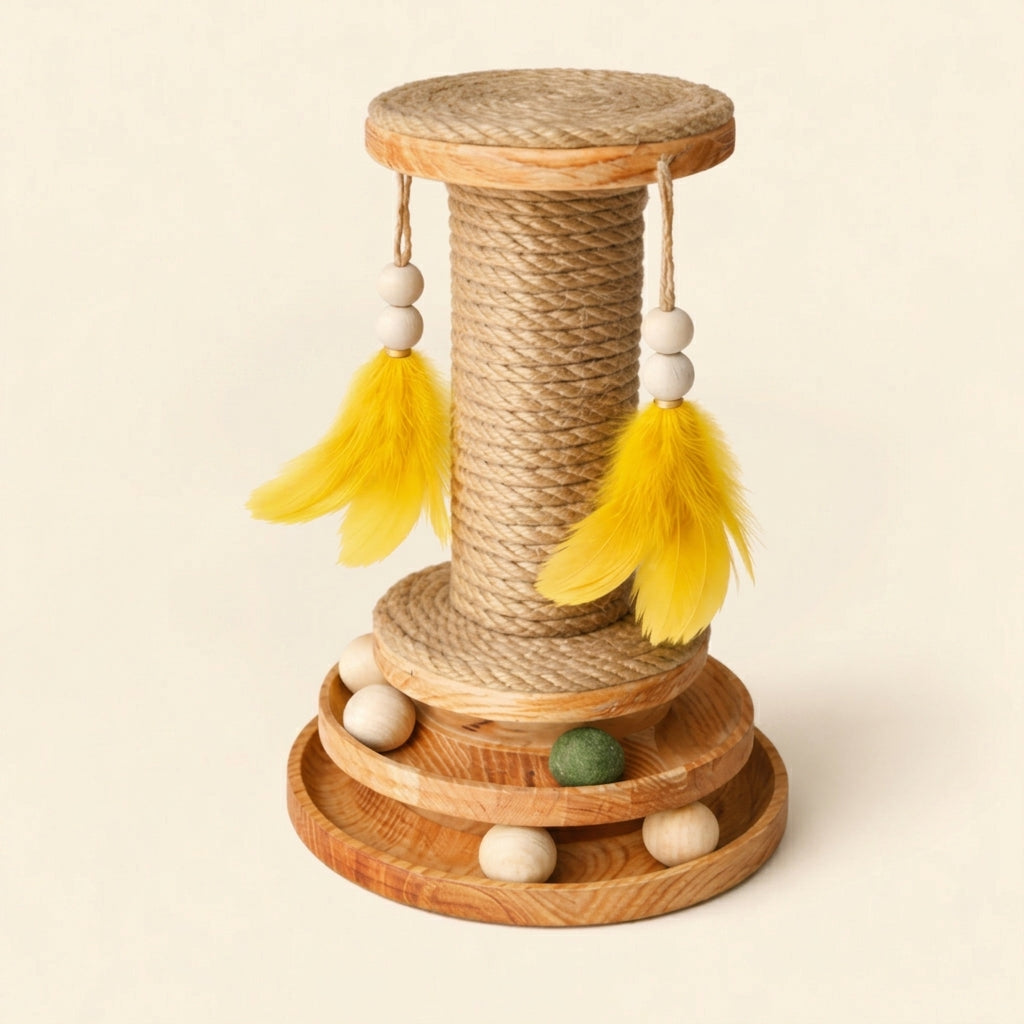 Interactive cat scratching toy