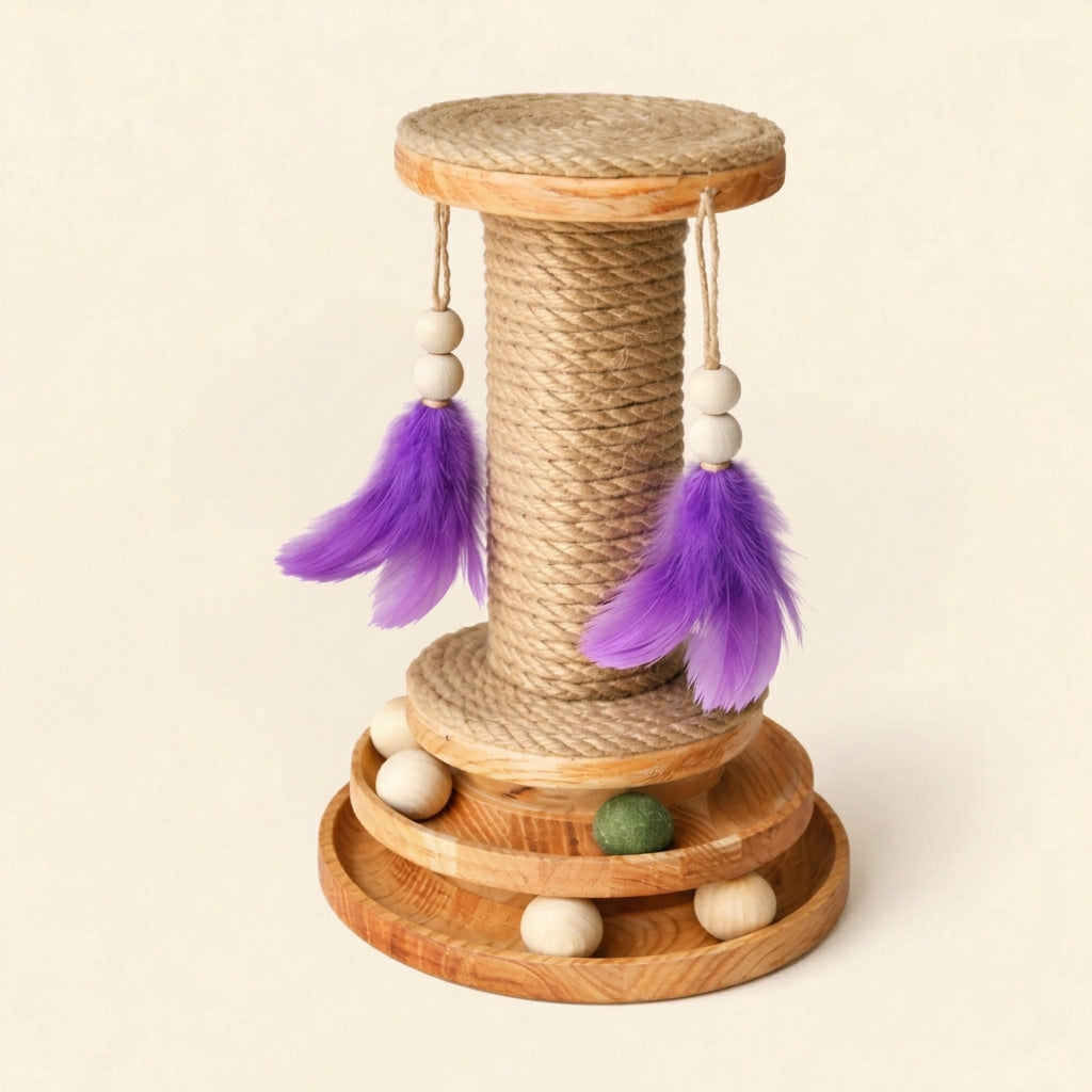 Interactive cat scratching toy