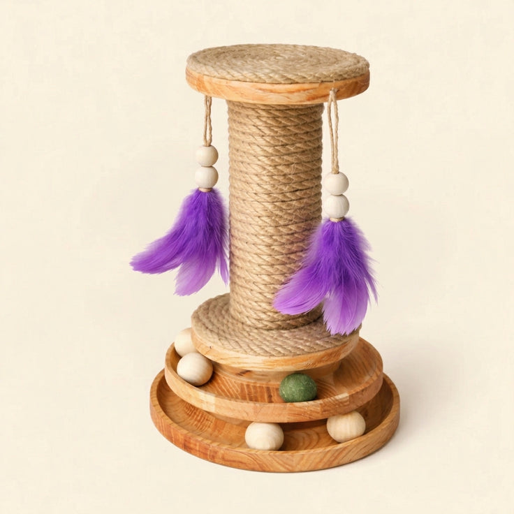 Interactive cat scratching toy
