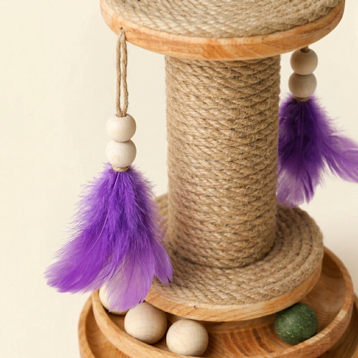 Interactive cat scratching toy