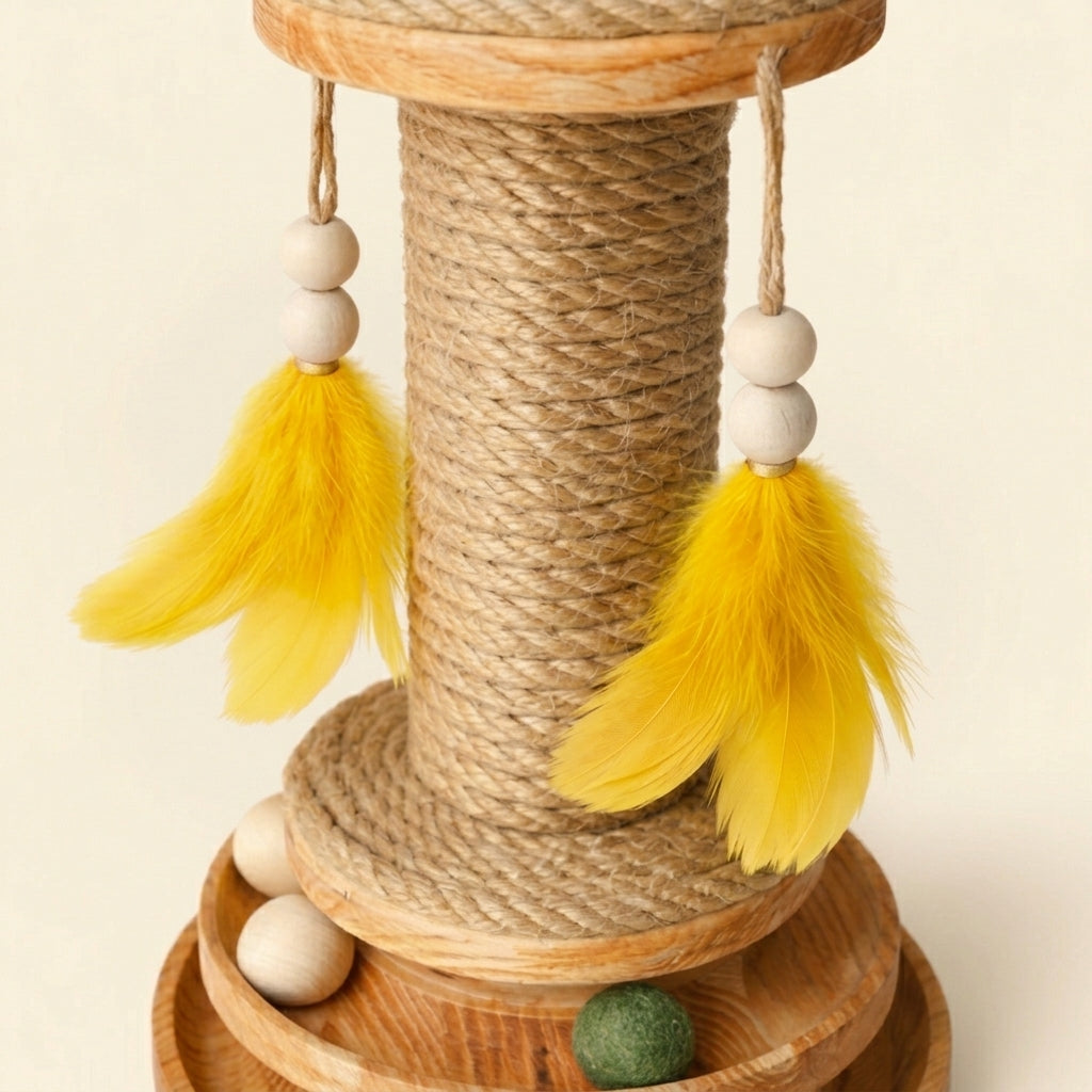 Interactive cat scratching toy