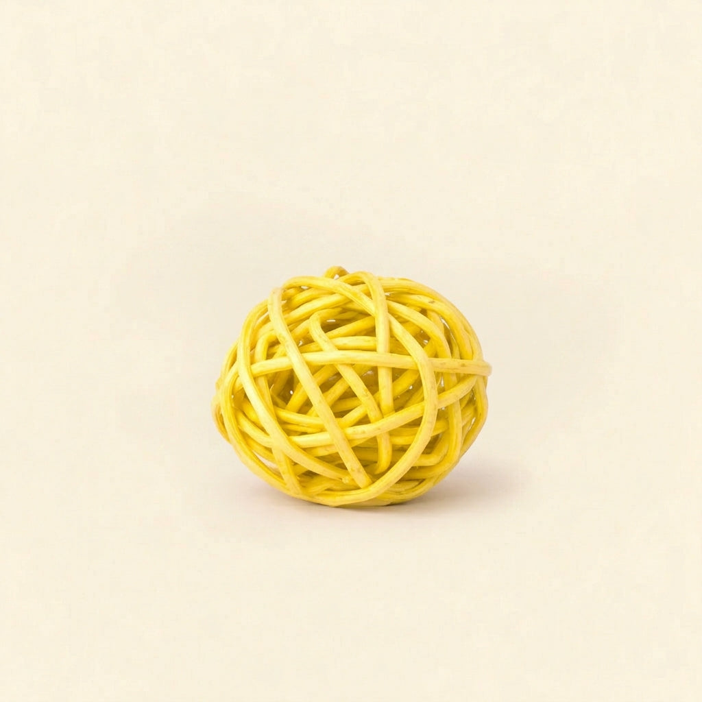 Rattan ball for cats