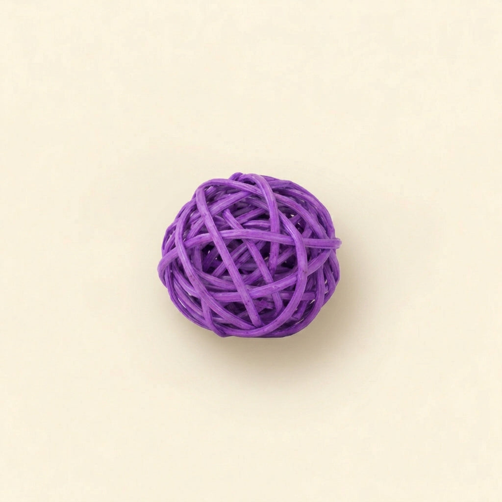 Rattan ball for cats