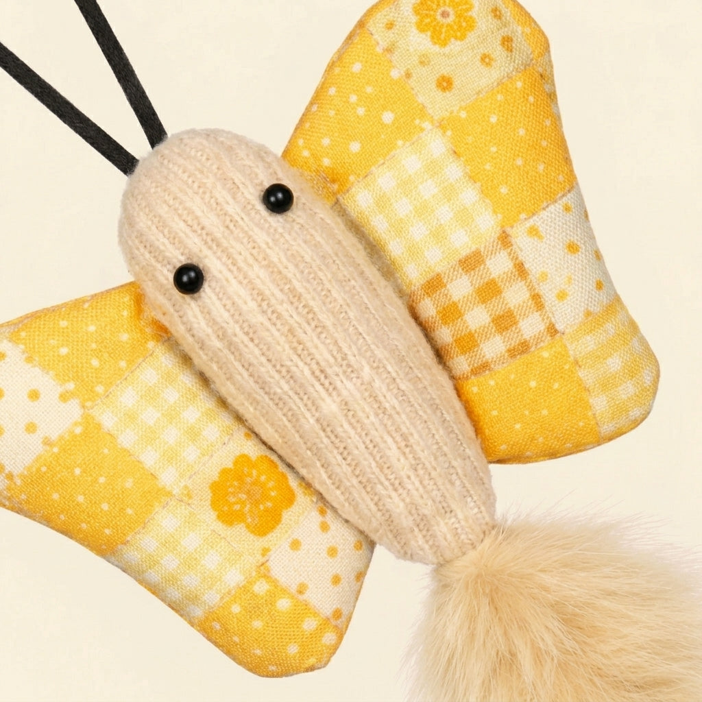 Plush butterfly crinkle toy