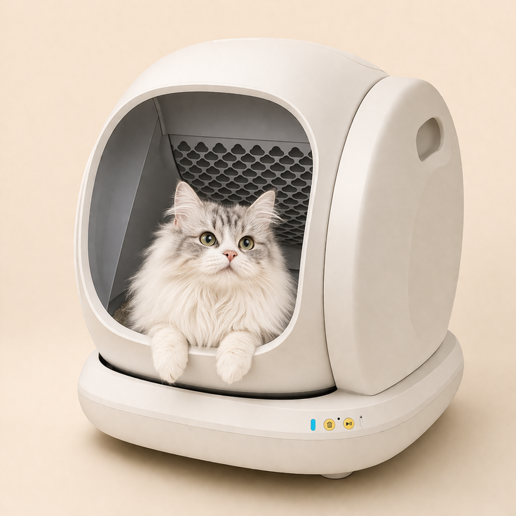Smart Self-Cleaning Enclosed Cat Litter Box — 9-Sensor Safety System