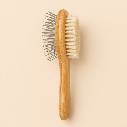Double-Sided Bamboo Dog Grooming Brush