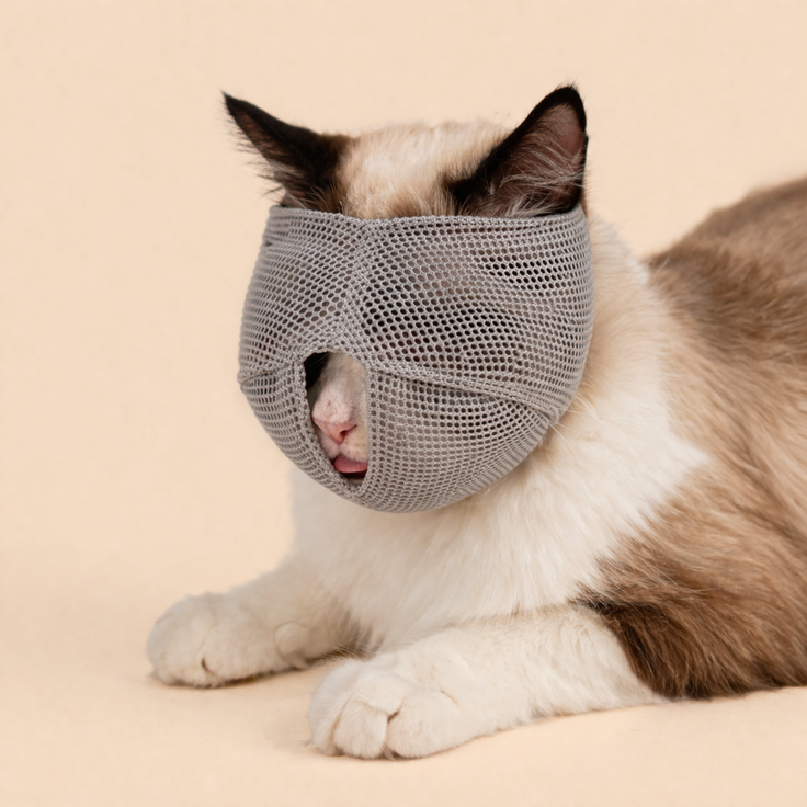 Protective Grooming Muzzle for Cats