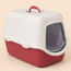 Enclosed Cat Litter Box with Hood, Swinging Door & Carry Handle