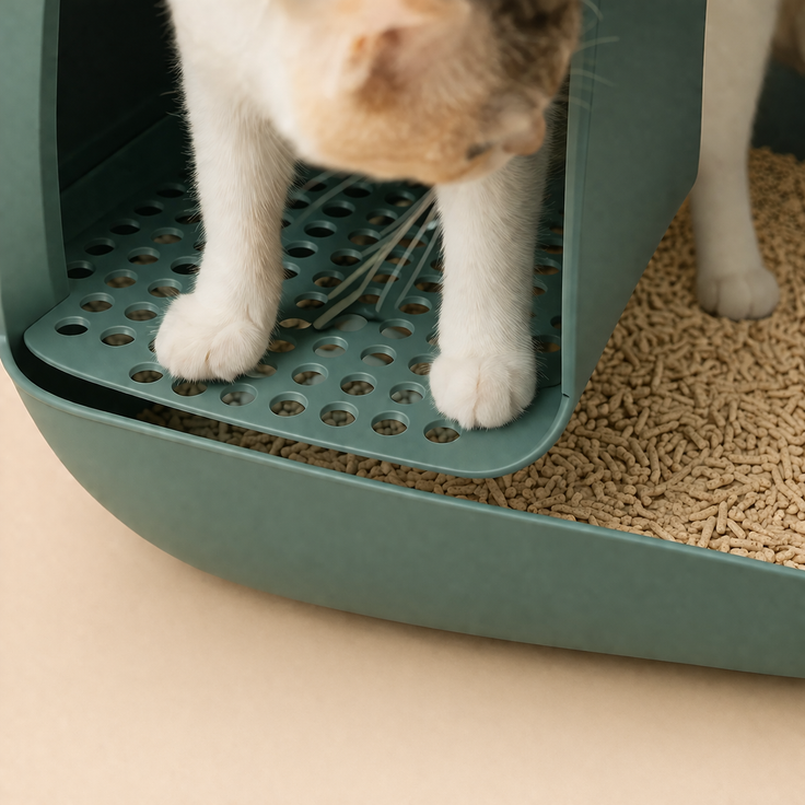 Enclosed Cat Litter House with Charcoal Filter