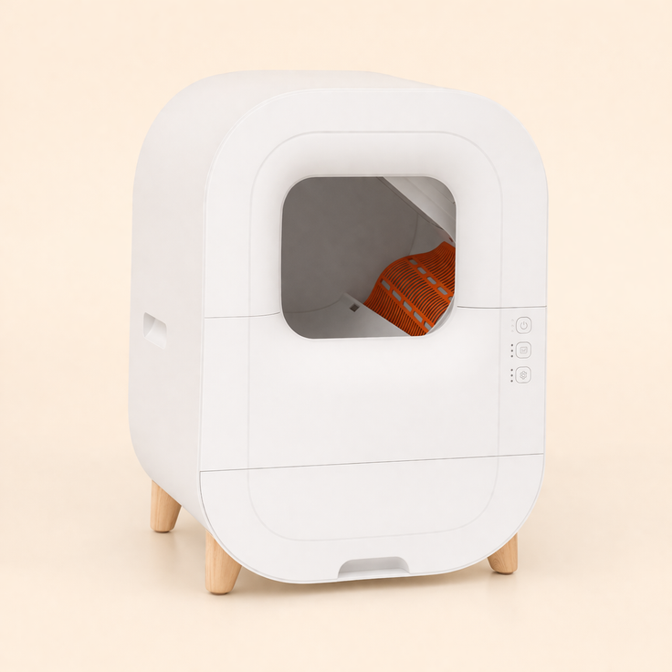 Automatic Self-Cleaning Cat Litter Box with Odor Elimination Module
