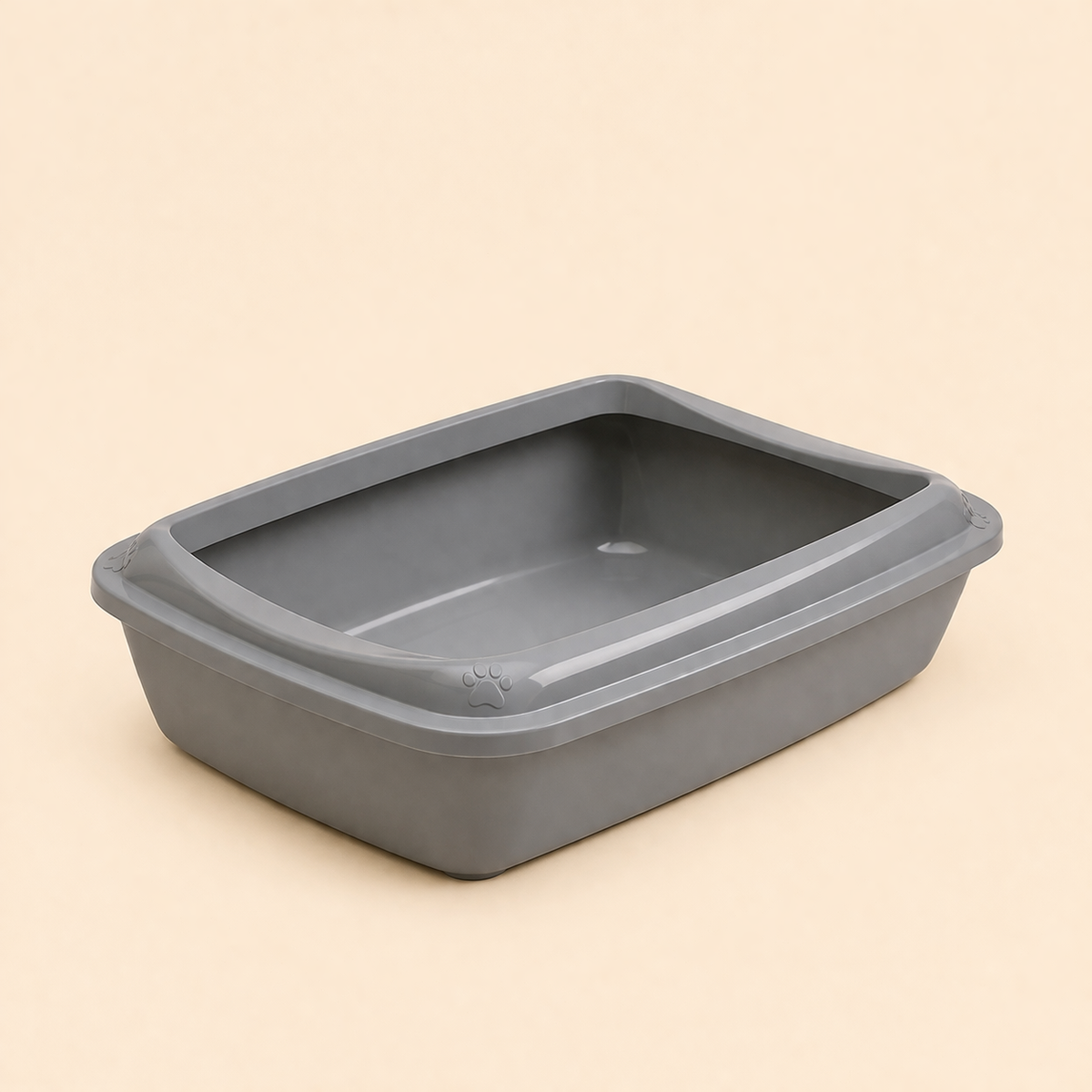 Open Cat Litter Tray with High Sides