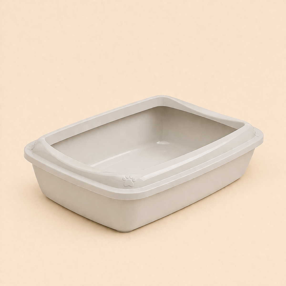 Open Cat Litter Tray with High Sides