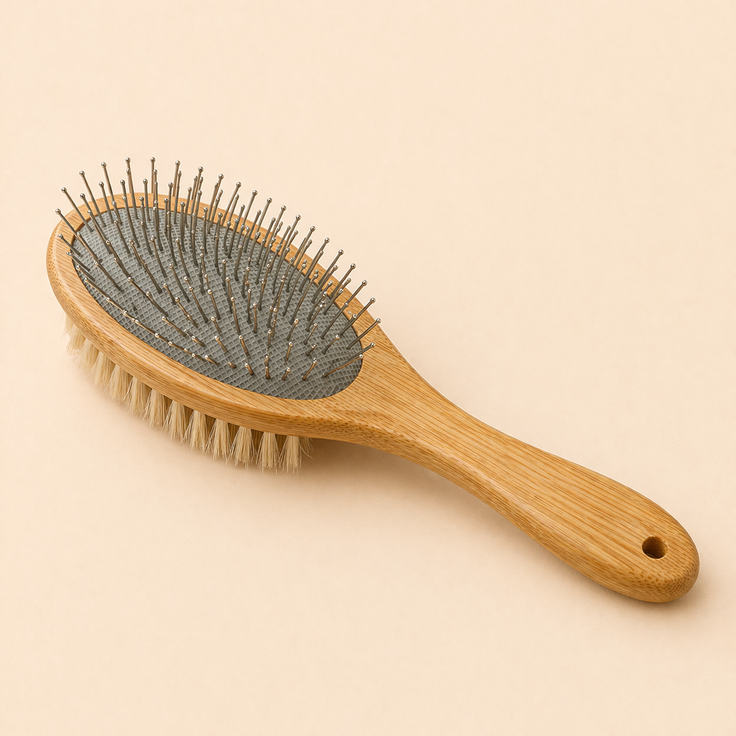 Double-Sided Bamboo Dog Grooming Brush