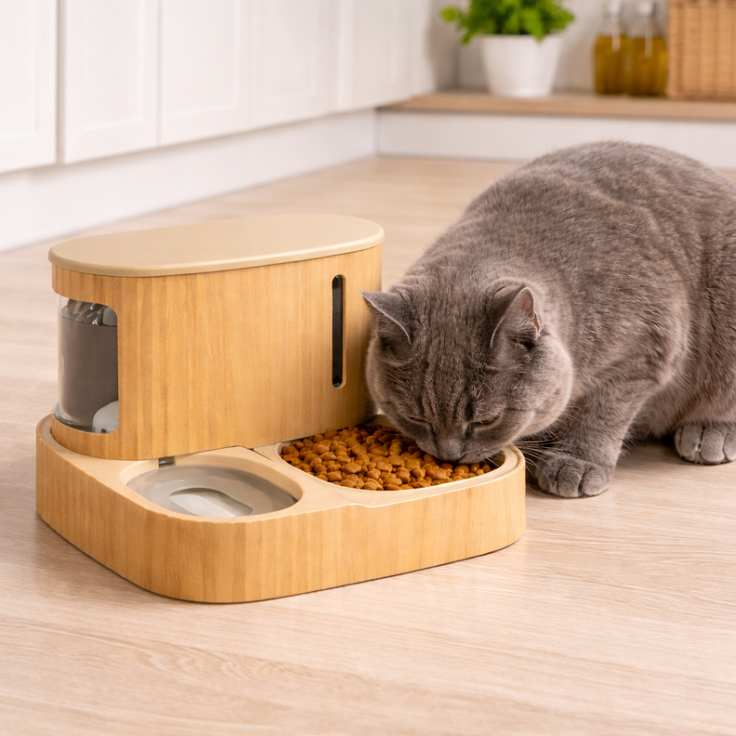Cat Food Dispenser Set