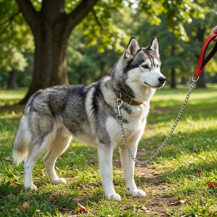 Metal Dog Leash with Nylon
