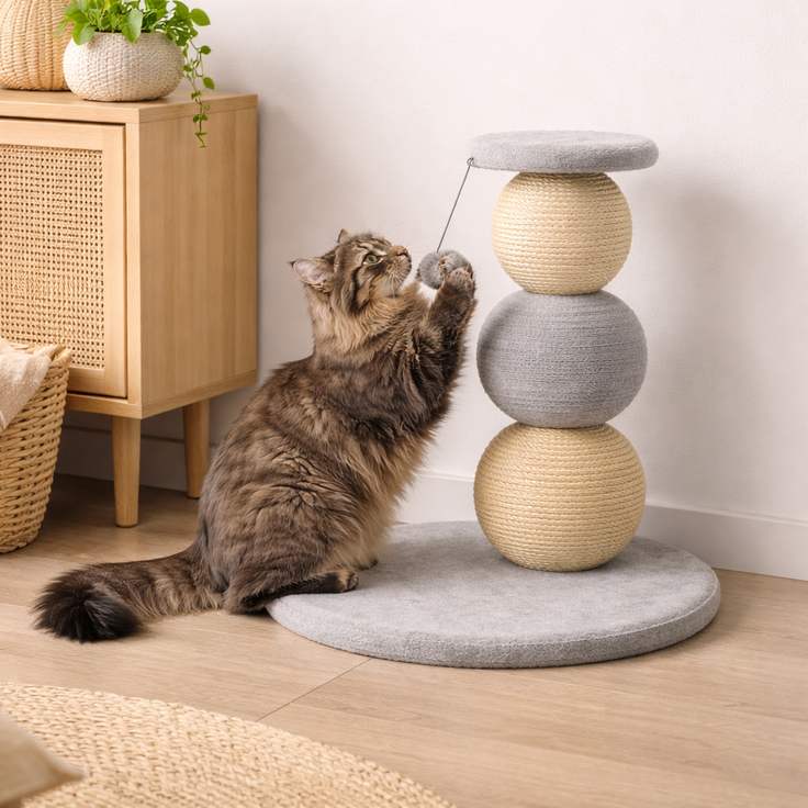SphereStack Cat Scratcher