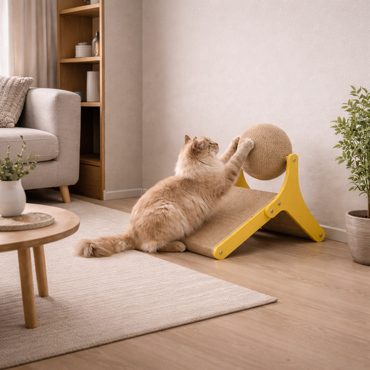 SpinBall Cat Scratching