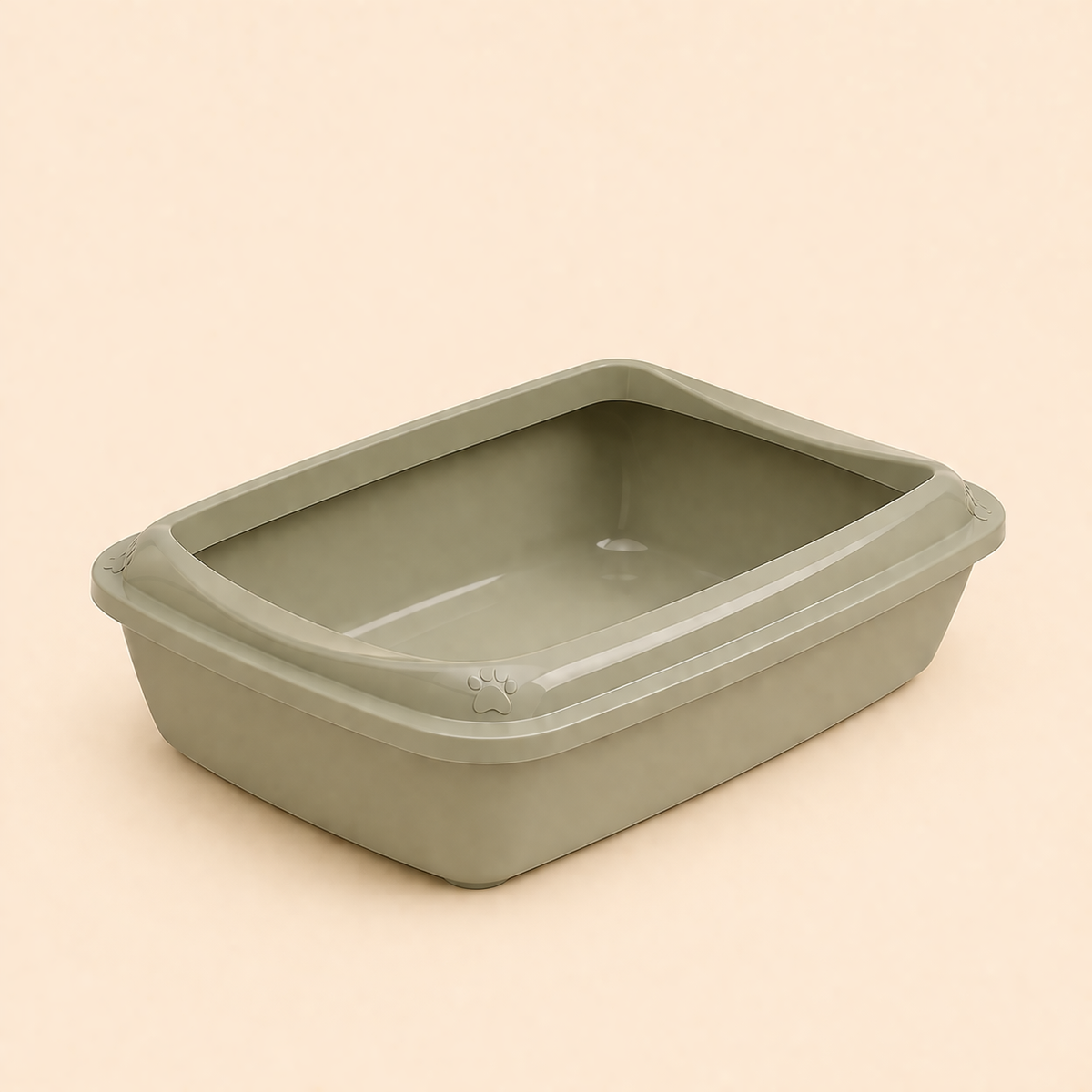 Open Cat Litter Tray with High Sides