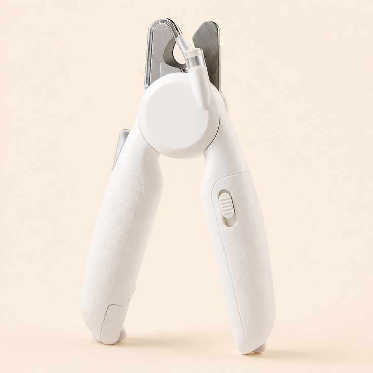 Pet Nail Clipper with Built-In Catcher & LED Light